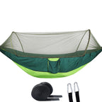 2-In-1 Camping Hammock With Mosquito Net 1.6lbs Ultralight Parachute Nylon Hanging Bed For Outdoor Survival Travel Backyard