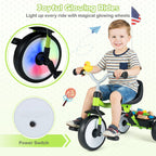 Toddler Tricycle with 3-Position Seat and Storage Basket for Kids