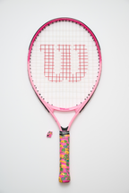 Flamingo Tennis Overgrip Tape and Matching Shock Absorbing Dampener for Tennis Racket