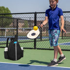 Pickleball Sling Bag for Men Women Waterproof Badminton Tennis Backpack with Wet Pocket Hidden Fence Hook Machine Washable