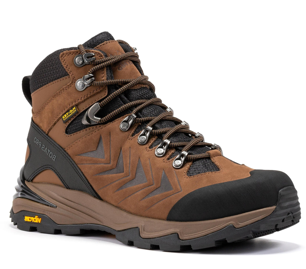Botas Pro Brown 6 Inch Waterproof Hiking Boots with VIBRAM® Traction Lug Outsole  BP22121