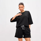 Solid-color Casual Sportswear Set For Women