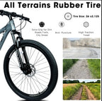 26" AllTrail  Adult Mountain Bike | 21-Speed Hardtail (Grey-Black)