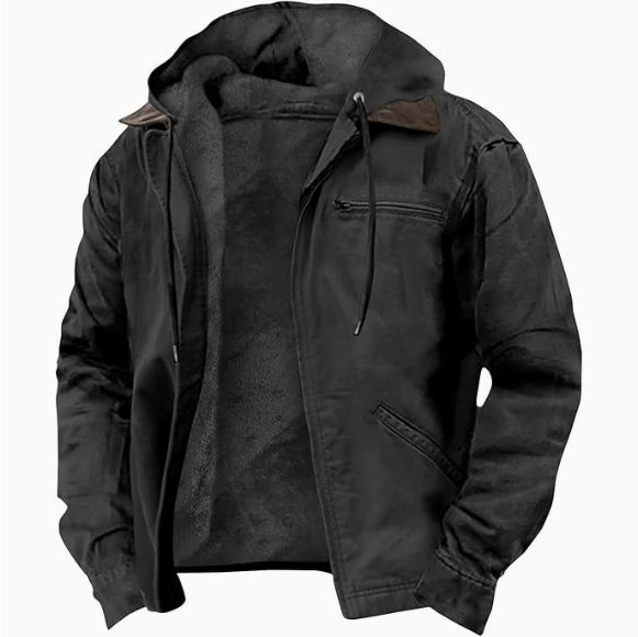 Men’s Fleece-Lined Zip-Pocket Jacket, Relaxed Fit