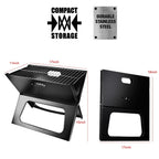 Foldable Charcoal BBQ Grill – Portable Triangle Design for Camping