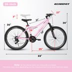26" TrailLite Adult Mountain Bike | 21-Speed Front Suspension (Pink)