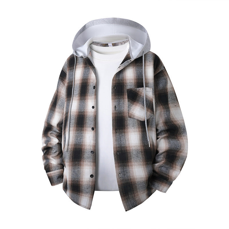 Unisex Plaid Long-Sleeve Shirt, Relaxed Fit