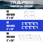 Made in the USA Fishing Rod Rack | Wall or Ceiling Mounted