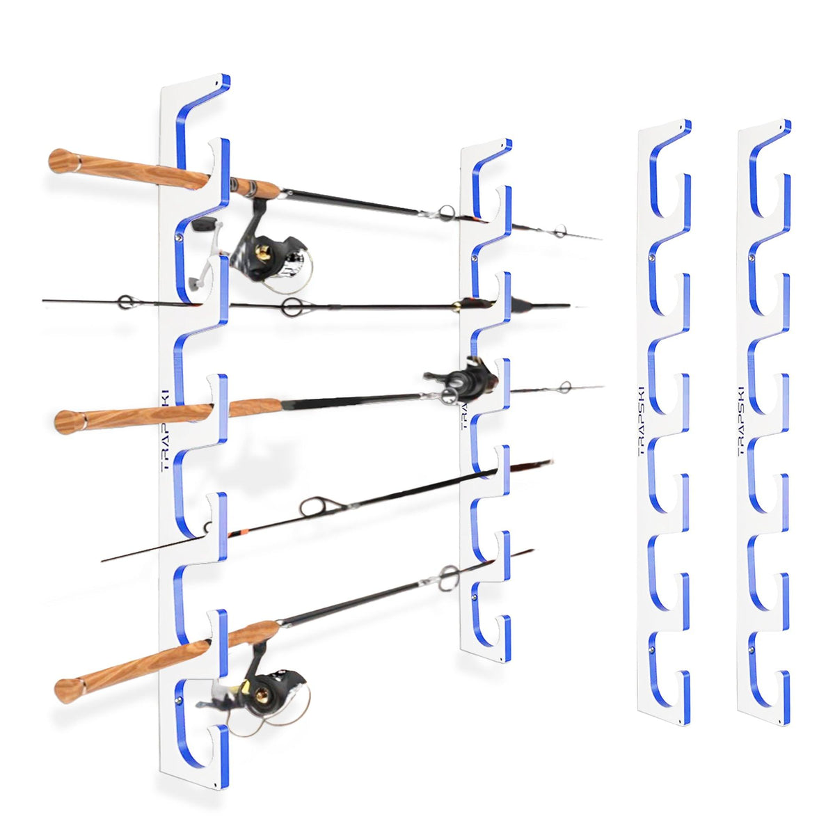 Made in the USA Premium Fishing Rod Racks | Wall or Ceiling or Boat Mounted
