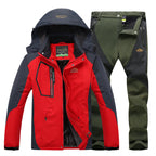Men's Winter Waterproof Fleece Lined Outdoor Jacket Set - # BOAA13210017