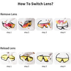 Modern Black Bike Glasses Sports Running Eyewear Fishing Polarized Glasses For Men And Women Cool Unisex Cycling UV400 Glasses For Running