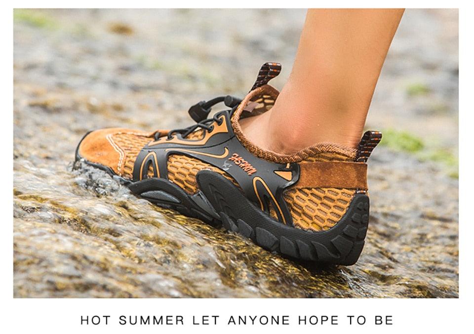 Quick Dry Men Sneakers Slip On Upstream Shoes Water Hiking Beach Surfing Shoes Sandals Barefoot Beach Sneakers Swim Boating Fishing Yoga Gym