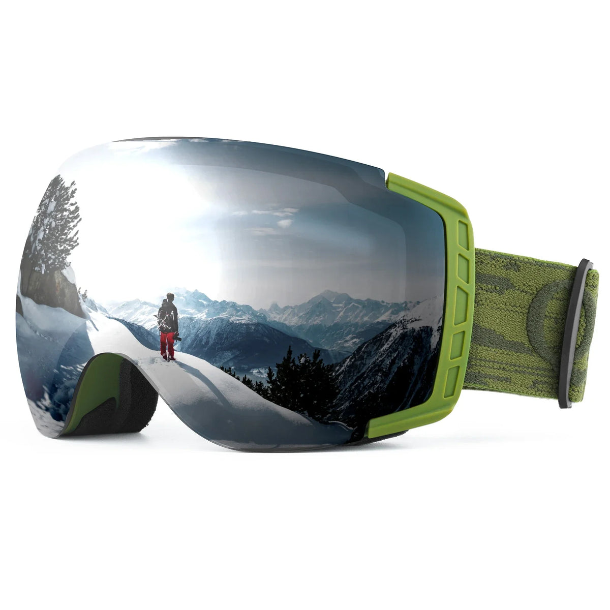 Anti-Fog Ski Goggles UV400 Protection Double-Layer Lenses for Clear View
