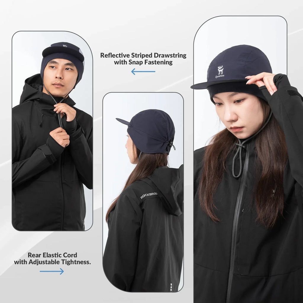 Fleece Baseball Cap with Ear Flaps – Winter Warm Hat for Windproof Running, Cycling & Hiking Cap