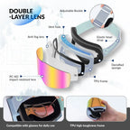 Frameless Anti-fog Ski Goggles with UV400 Protection for Men & Women