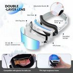 Frameless Anti-fog Ski Goggles with UV400 Protection for Men & Women