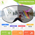 Kids Anti-fog Ski Goggles with UV400 Protection for Pre-teens & Teenagers