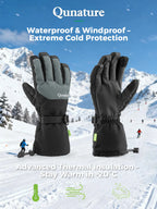 Outdoor Insulated Ski Gloves - Windproof Waterproof Touchscreen Compatible