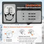 Ski Helmet with Adjustable Ventilation and Detachable Liner for Winter Sports