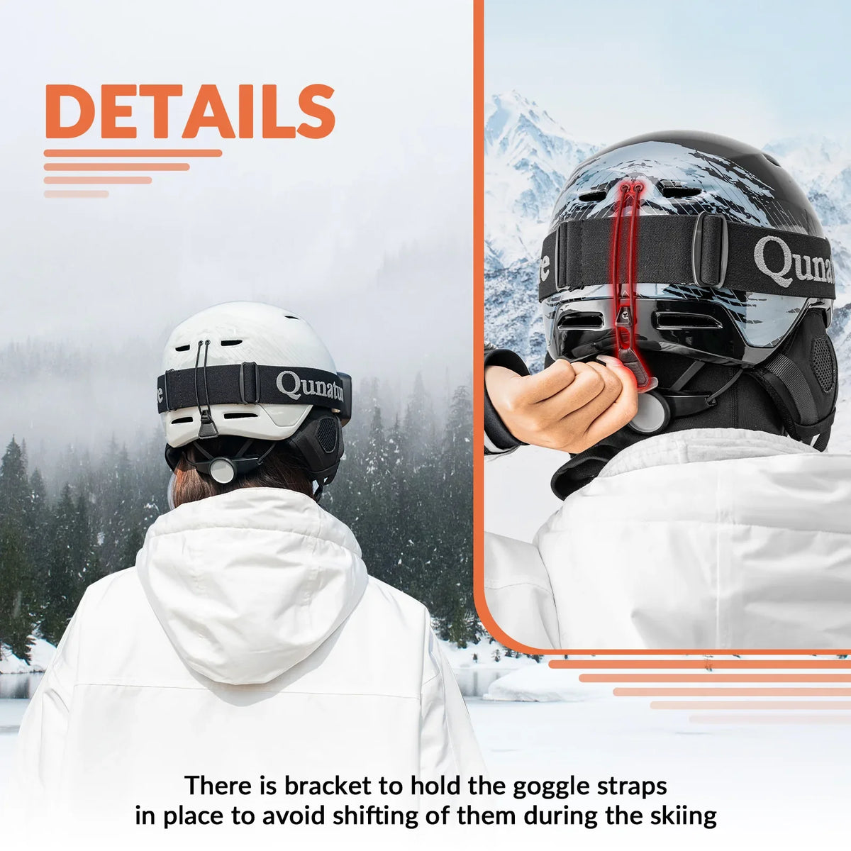 Ski Helmet with Adjustable Ventilation and Detachable Liner for Winter Sports