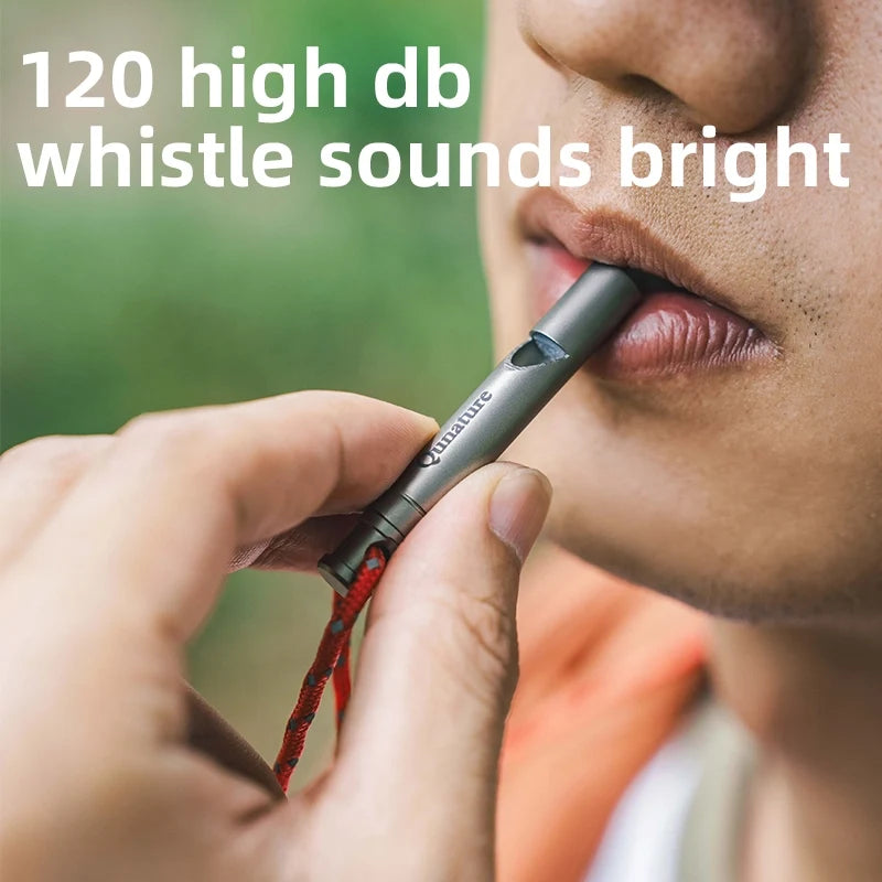 Titanium Survival Whistle 120dB Loud, Durable, Portable Outdoor Gear