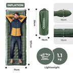 Ultra-Light Inflatable Sleeping Pad with Built-in Pillow for Outdoor Camping