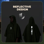 Unisex Waterproof Rain Poncho with Pocket for Hiking Outdoor