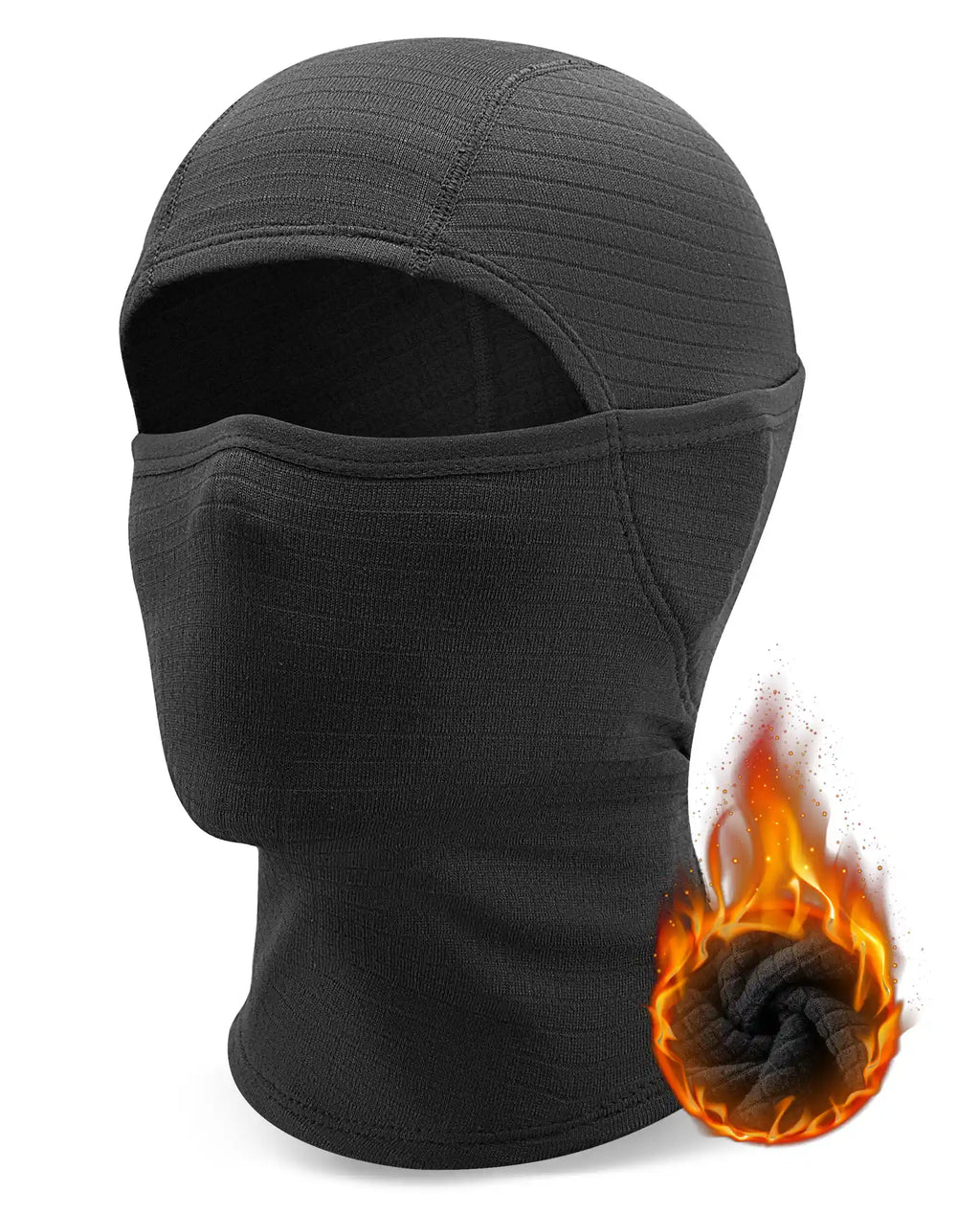 Waffle Grid Hooded Mask with Full-Face Cold Protection & Comfort Fit
