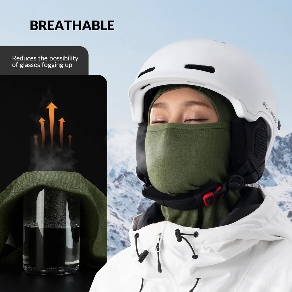 Waffle Grid Hooded Mask with Full-Face Cold Protection & Comfort Fit