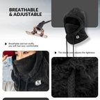 Ski Head Cover with Adjustable Ventilation and Detachable Liner for Winter Sports