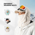 Ski Head Cover with Adjustable Ventilation and Detachable Liner for Winter Sports