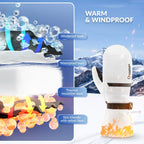 Windproof Waterproof Thermal Ski Gloves Double-Layer Insulation Touchscreen