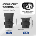 2-in-1 Bicycle Rear Rack Bag Backpack - 18L