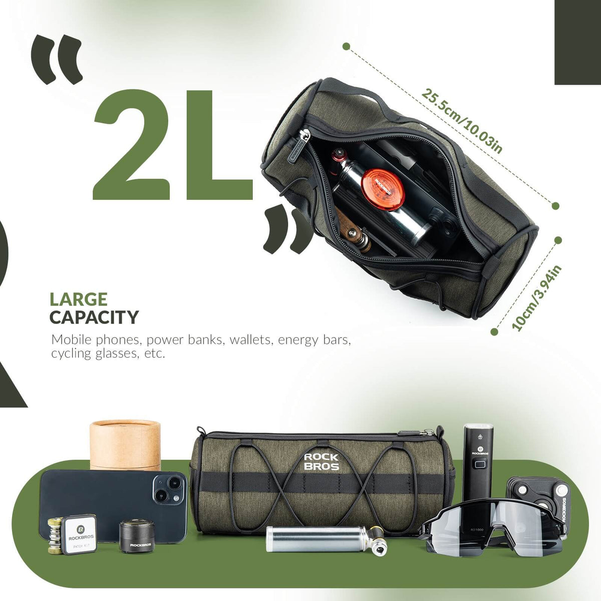 Bike Handlebar Roll Bag - 2L